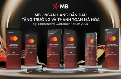 MB được Mastercard vinh danh là ngân hàng dẫn đầu về tăng trưởng chi tiêu quốc tế