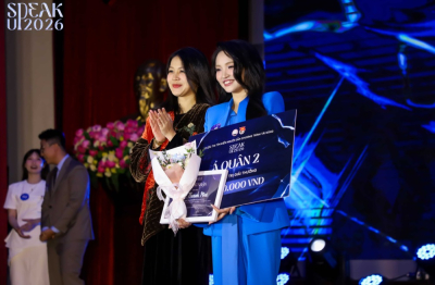 Thí sinh được yêu thích nhất SPEAK UP 2026 dành ngôi vị Á Quân 2 