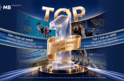 MB đạt Top 1 thương hiệu Ngân hàng và sản phẩm vay cấp vốn dành cho khách hàng ưu tiên 