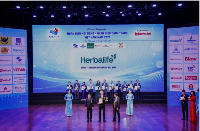 Herbalife Việt Nam được xếp hạng thuộc Top 10 Nhãn Hiệu Nổi Tiếng Việt Nam năm 2026