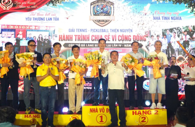 Bế mạc giải Tennis - Pickleball Gia Lai: Huy động gần 1,8 tỷ đồng từ thiện