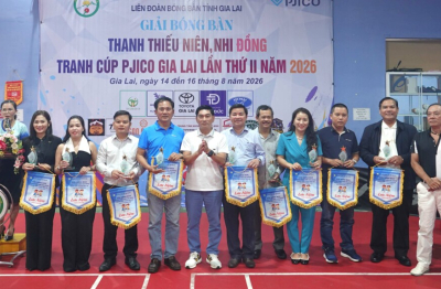 Cúp PJICO Gia Lai 2026: Sân chơi ươm mầm tài năng bóng bàn trẻ