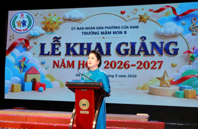 Trường Mầm non B, phường Cửa Nam, Hà Nội khai giảng năm học mới