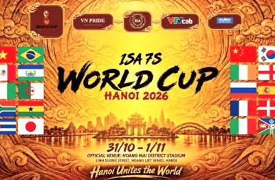 Khởi động giải bóng đá quốc tế ISA 7s World Cup 2026: Cùng 20 đội tuyển quy tụ tranh tài tại Hà Nội