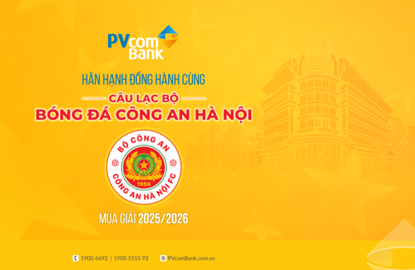 PVcomBank đồng hành cùng CLB Công an Hà Nội phát triển bóng đá Việt Nam 
