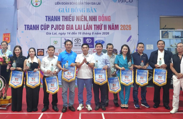 Cúp PJICO Gia Lai 2026: Sân chơi ươm mầm tài năng bóng bàn trẻ