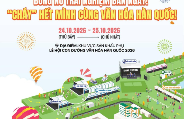 Lễ hội Con đường văn hóa Hàn Quốc 2026: Trải nghiệm văn hóa, hòa nhịp đại tiệc âm nhạc K-pop