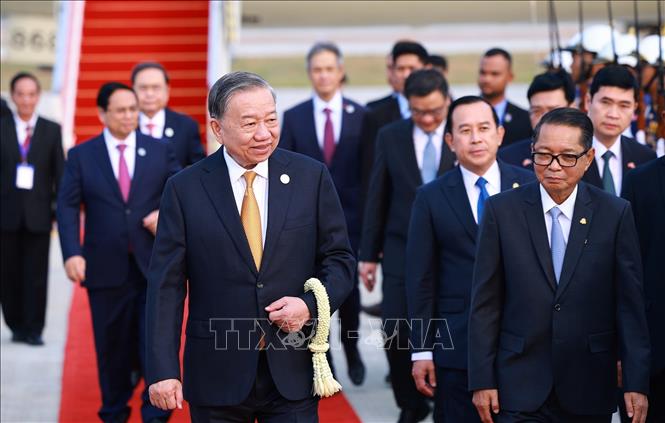 Tổng Bí thư Tô Lâm bắt đầu thăm cấp Nhà nước tới Vương quốc Campuchia