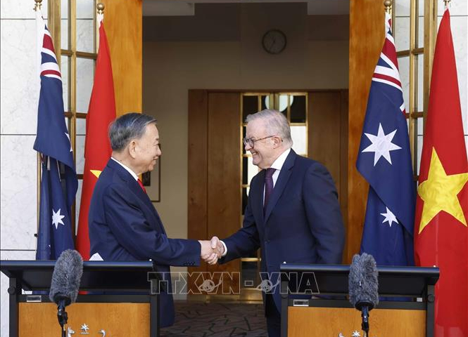 Tổng Bí thư, Chủ tịch nước Tô Lâm và Thủ tướng Australia gặp gỡ báo chí