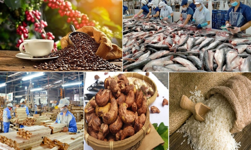 8 tháng xuất khẩu nông lâm thủy sản tăng 12%