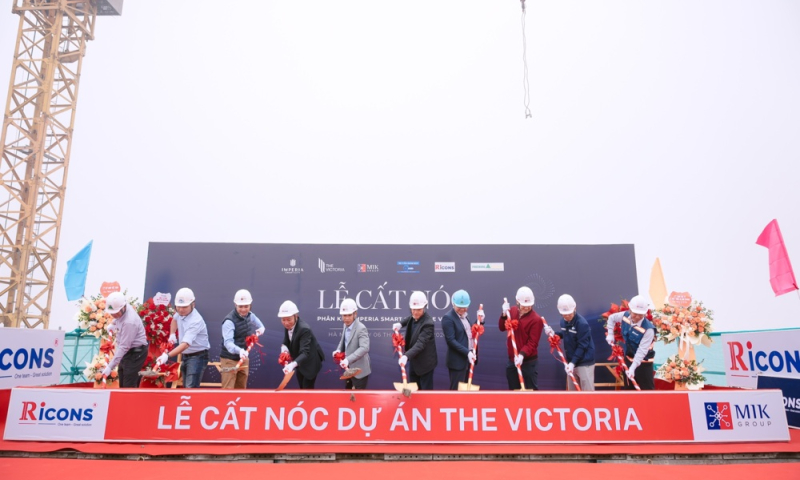 MIK Group cất nóc phân khu Imperia Smart City - The Victoria vượt tiến độ