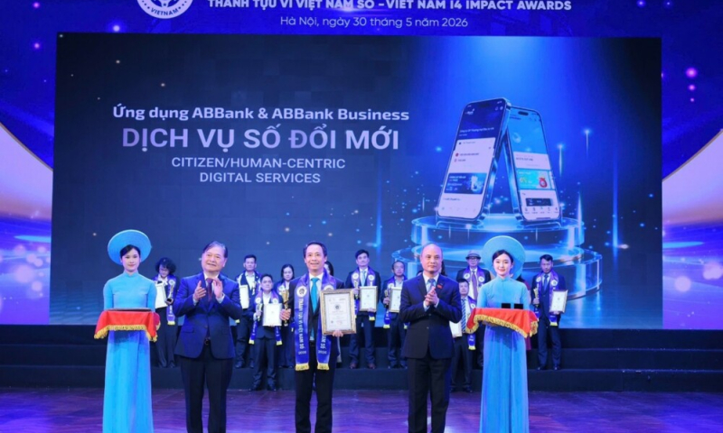 ABBank nhận giải “Dịch vụ số xuất sắc” tại Viet Nam I4 Impact Awards 2026