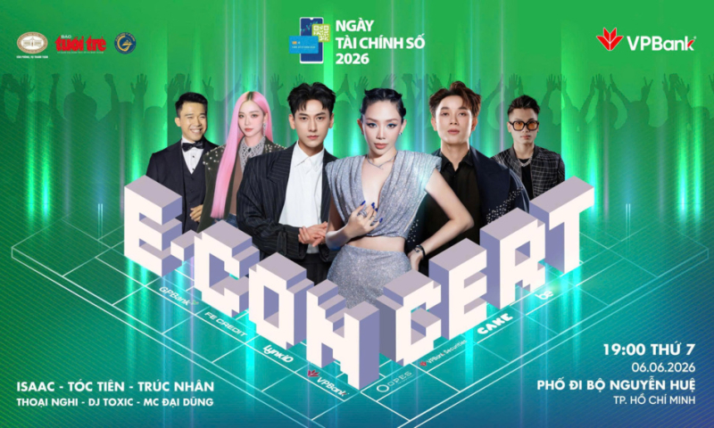 Dàn sao triệu view đổ bộ E-Concert tại Ngày tài chính số 2026, người hâm mộ háo hức săn vé fanzone