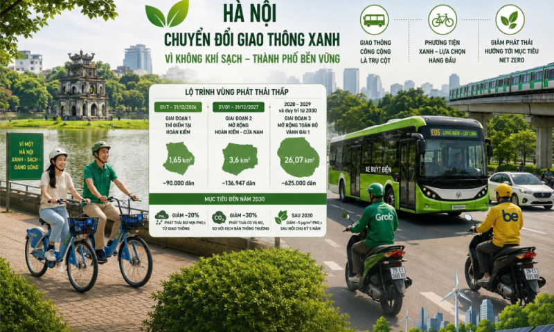 Doanh nghiệp đồng hành cùng Hà Nội chuyển đổi giao thông xanh