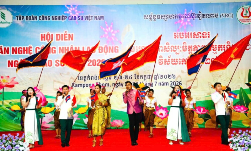 Sôi động, hấp dẫn chùm ảnh Hội diễn nghệ thuật VRG tại Campuchia