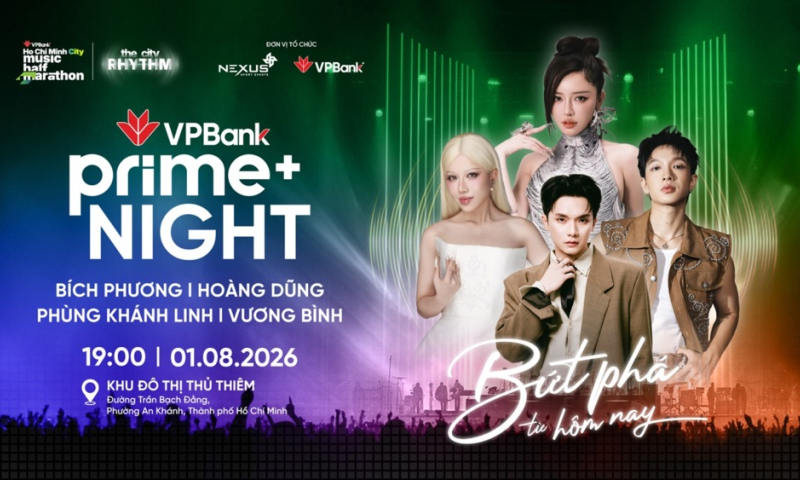 Hàng chục nghìn runner trông chờ check-in VPBank Prime's Night - VPBank Ho Chi Minh City Music Half Marathon 2026