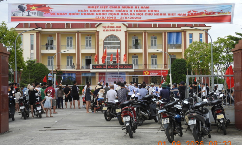 Xã Bắc Đông Quan: Tưng bừng khai mạc giải bóng chuyền chào mừng Quốc Khánh 2/9