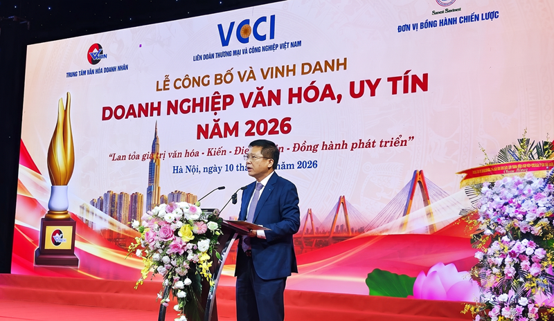 Lễ vinh danh “Doanh nghiệp văn hóa, uy tín năm 2026”: Lan tỏa giá trị kinh doanh, kiến tạo tương lai bền vững