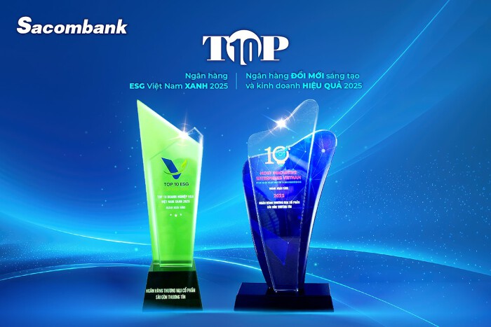 Sacombank đạt 2 giải thưởng VIE 10 và ESG 10 – khẳng định mục tiêu kinh doanh hiệu quả và phát triển bền vững