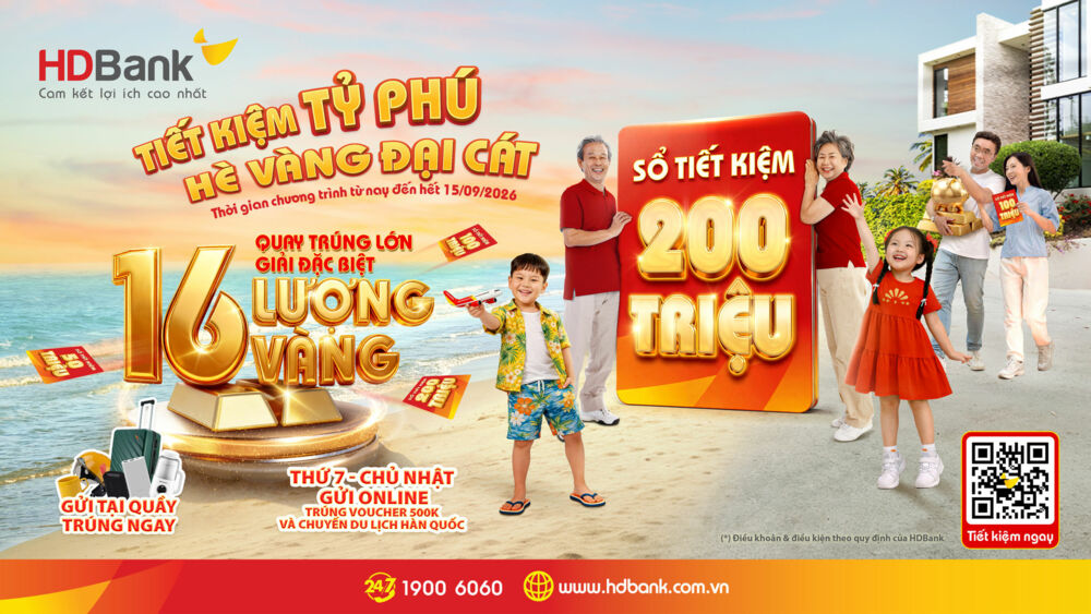 HDBank xác định chủ nhân 64 sổ tiết kiệm, cuộc đua săn 16 lượng vàng SJC vào chặng nước rút